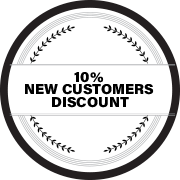 10% New Customers Discount badge